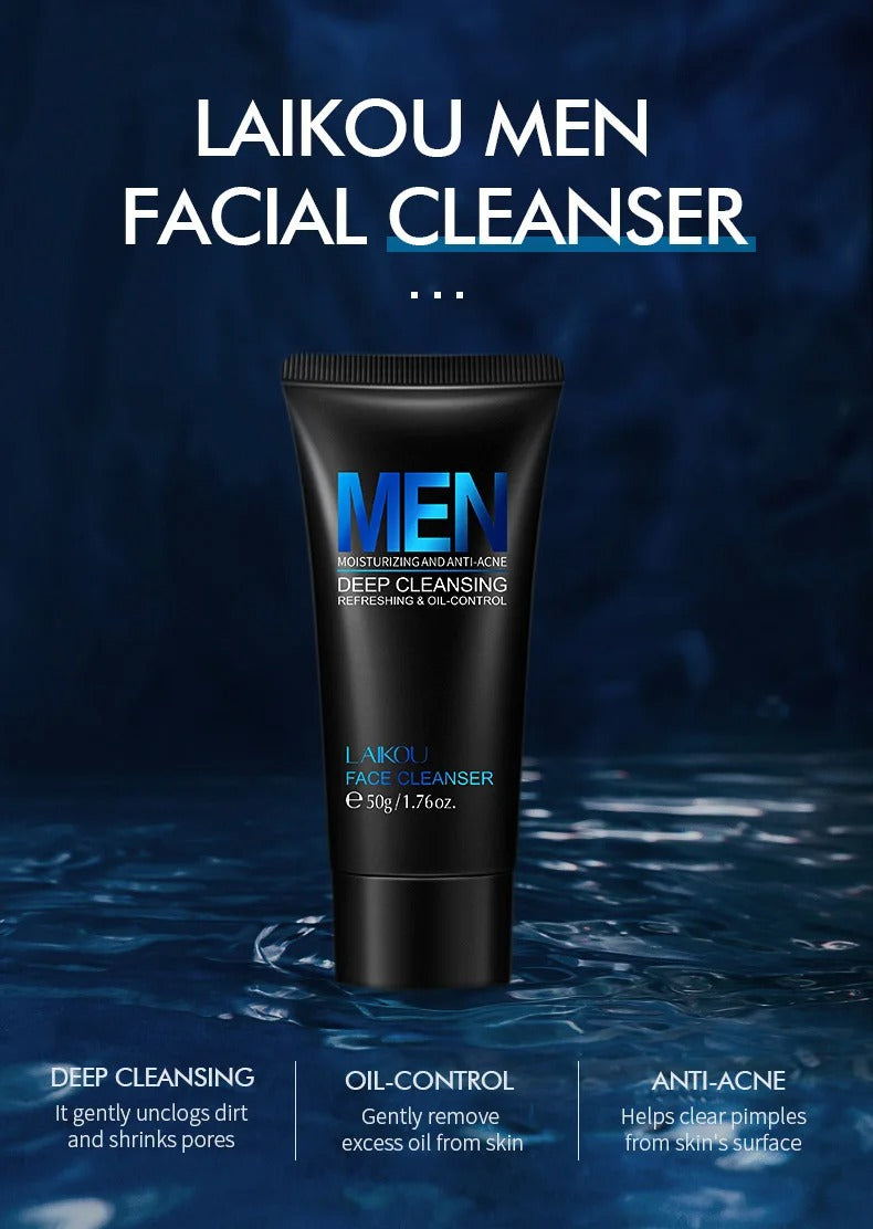 LAIKOU Men Facial Cleanser Face Wash