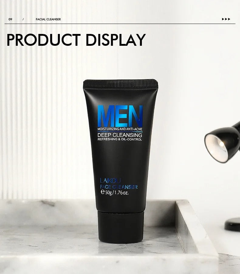 LAIKOU Men Facial Cleanser Face Wash