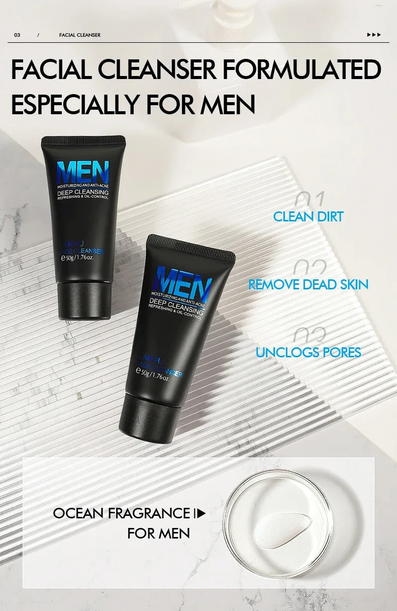 LAIKOU Men Facial Cleanser Face Wash