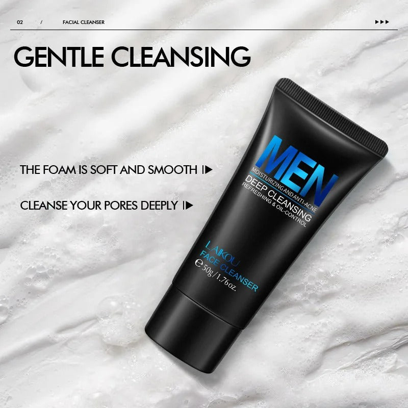 LAIKOU Men Facial Cleanser Face Wash